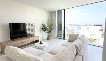 Resa Estates Ibiza longterm rent Talamanca penthouse living tv .jpeg